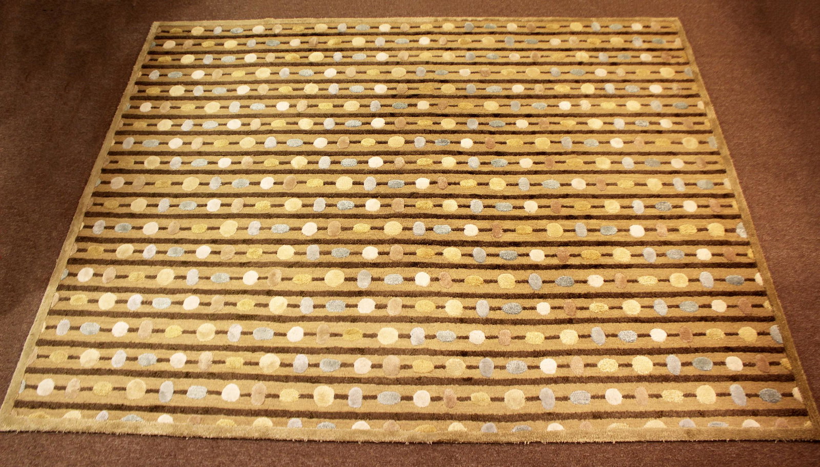 Mid Century Modern Large Karastan Studio Area Rug: For your consideration is a lovely and unique, rectangle area rug by Karastan Studios. In excellent condition. The dimensions are 8' W x 10' L.