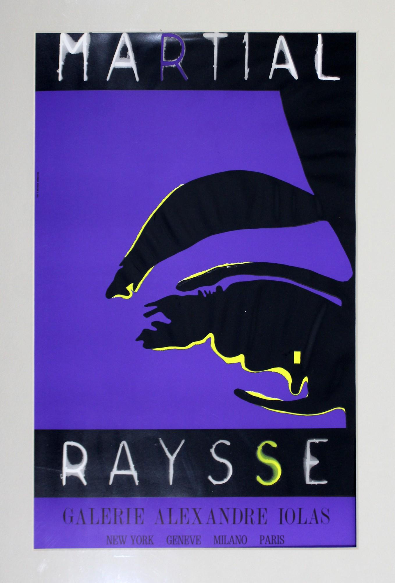 Vintage Martial Raysse Galerie Alexandre Iolas Poster: For your consideration is an unframed, vintage Martial Raysse Galerie Alexandre Iolas poster.