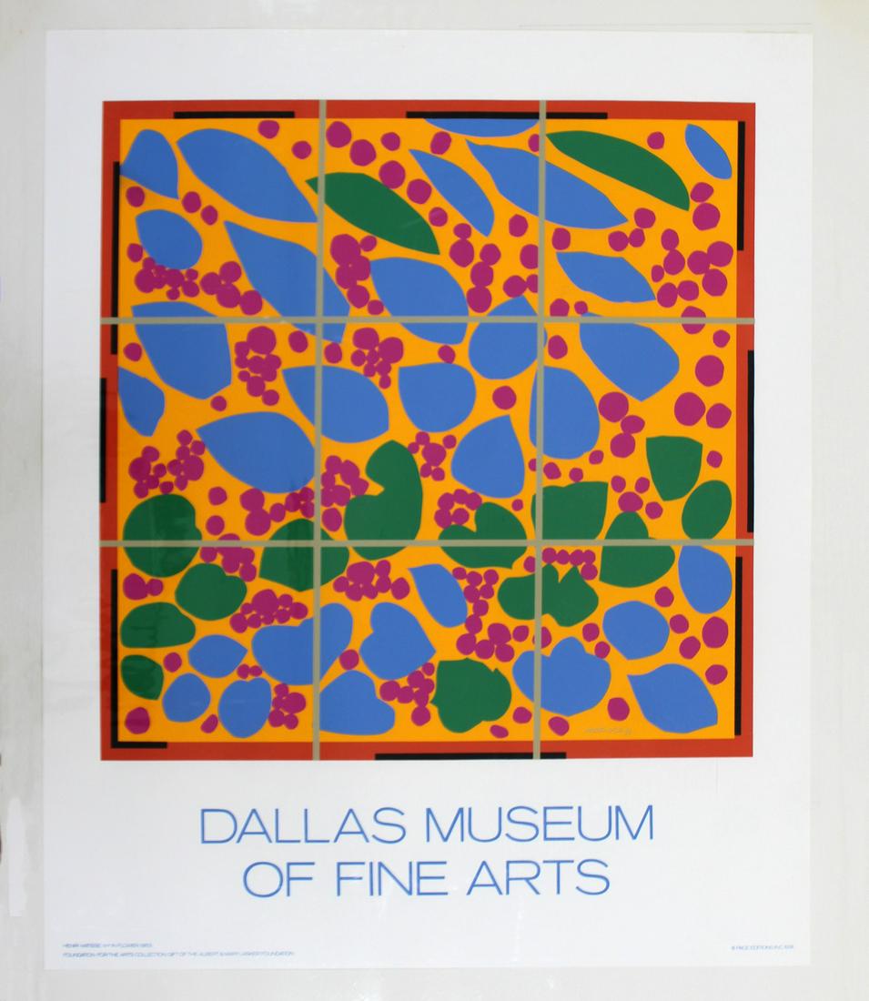 Modern Henri Matisse Flower Dallas Museum Poster Pace: For your consideration is an unframed, vintage Henri Matisse Flower Dallas Museum poster, circa 1974