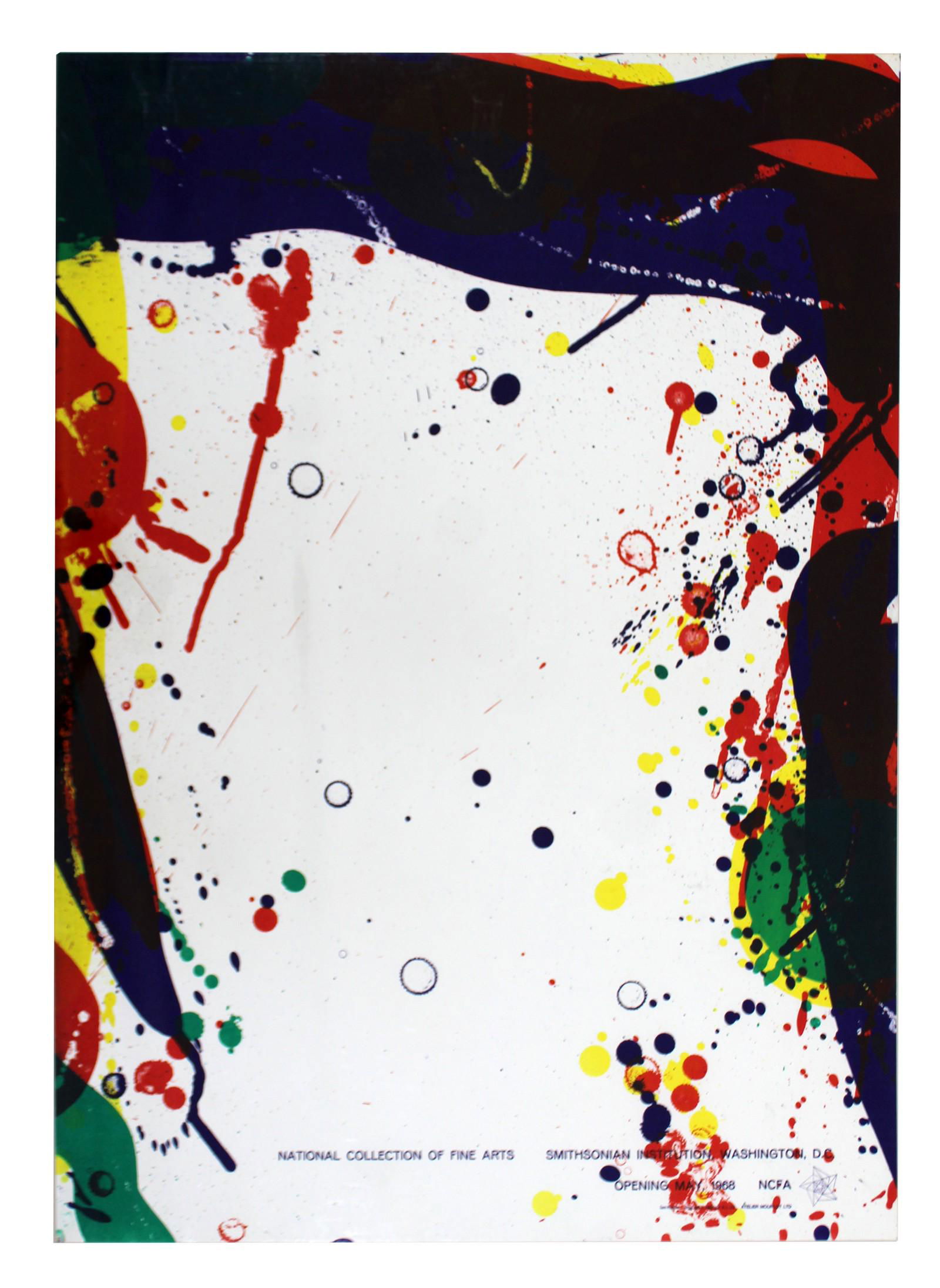 Sam Francis Smothsonian National Coll. Fine Art Poster: For your consideration is an unframed, vintage Sam Francis, Smithsonian National Collection poster, circa 1968