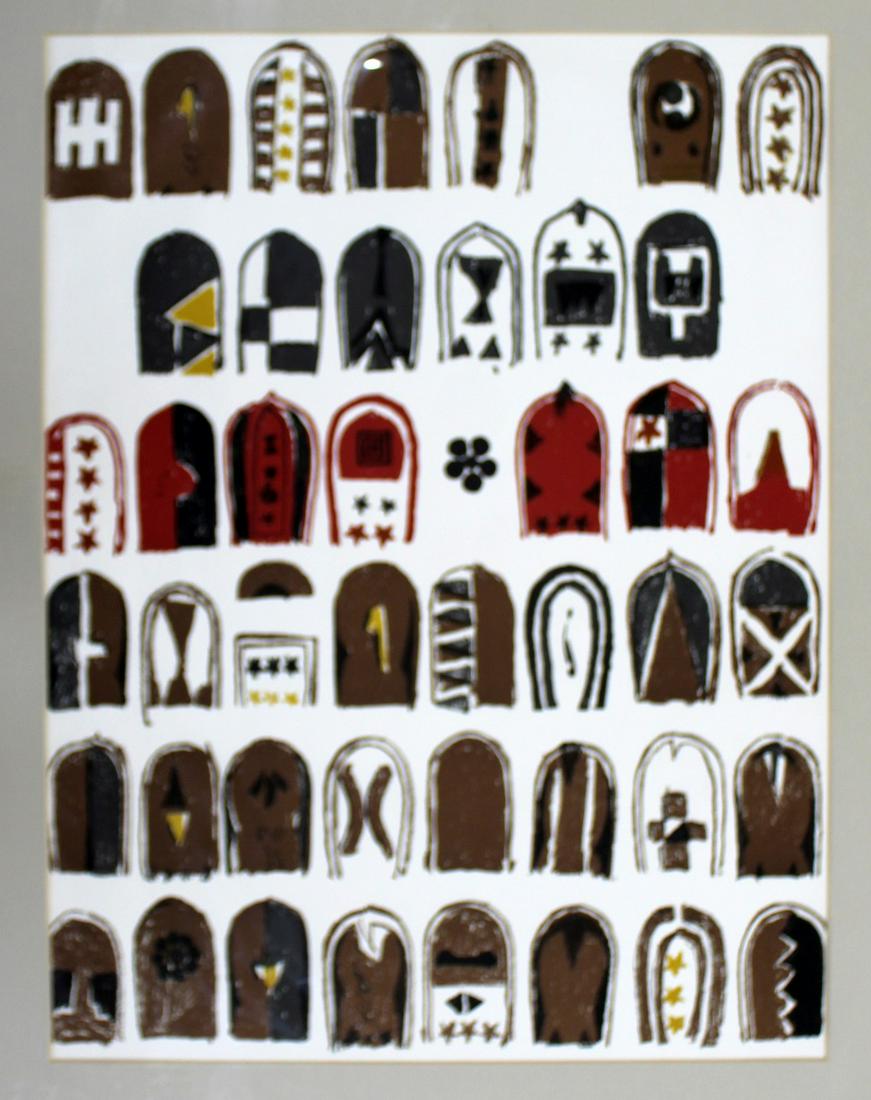 Vintage Modern Isobe Yukhisa 1965 Poster Brown Shields: For your consideration is an unframed, vintage Isobe Yukhisa 1965 poster