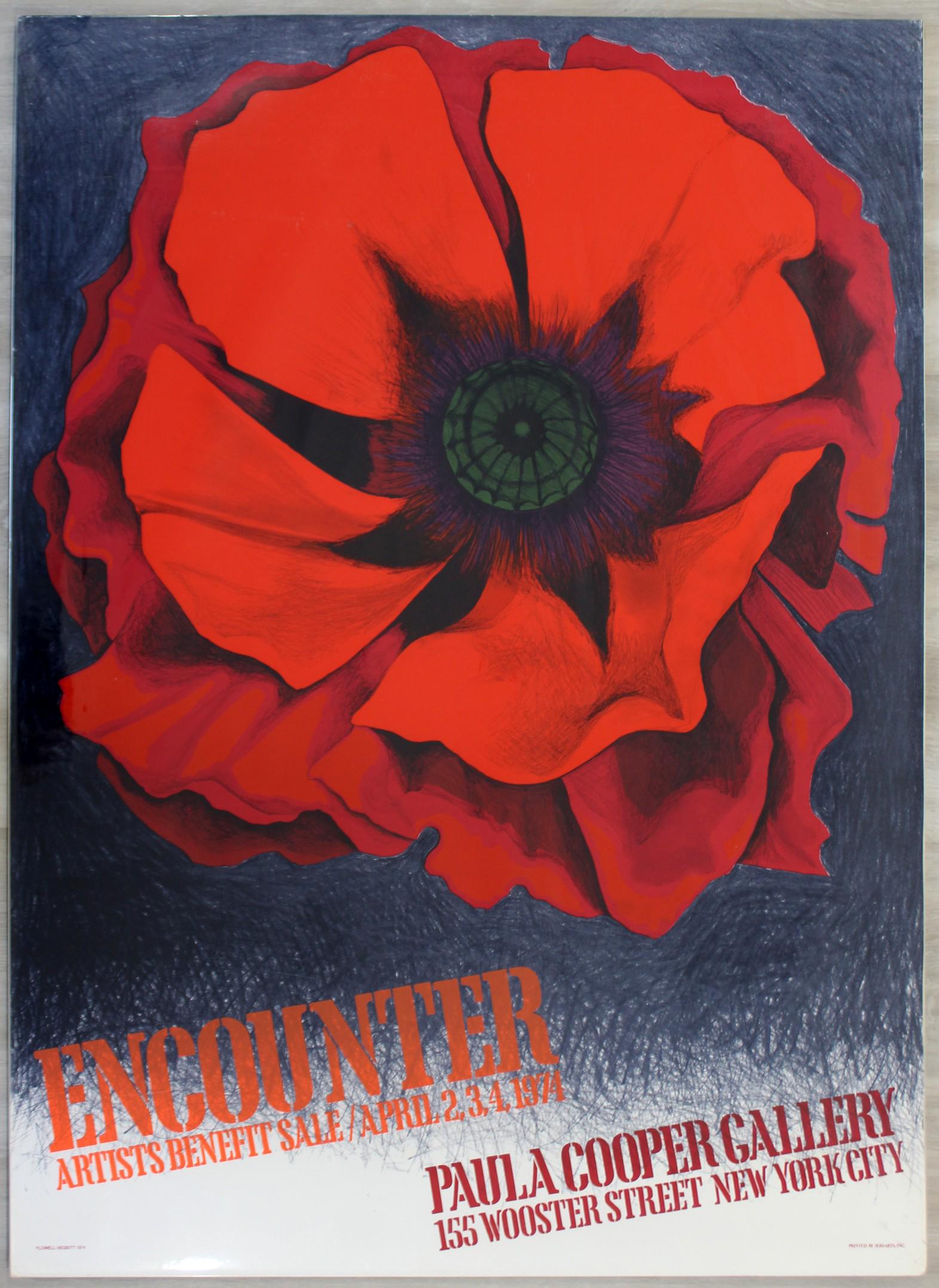 Modern Lowell Nesbitt Paula Cooper Gallery Poster 1974: For your consideration is an unframed, vintage Lowell Nesbitt Paula Cooper Gallery poster, circa 1974.