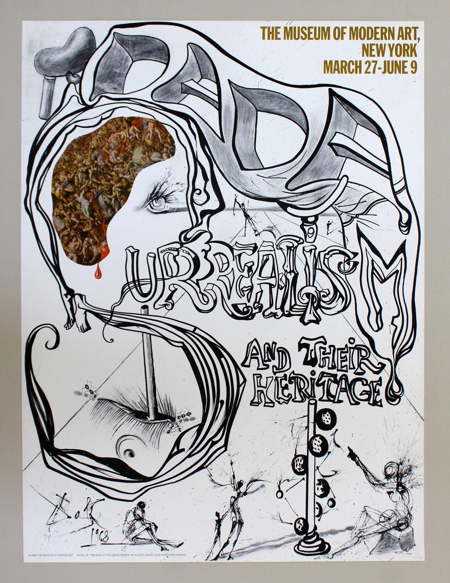 Vintage Modern S. Davil Museum of Modern Art 1968: For your consideration is an unframed, vintage S. Davil Museum of Modern Art 1968 poster.