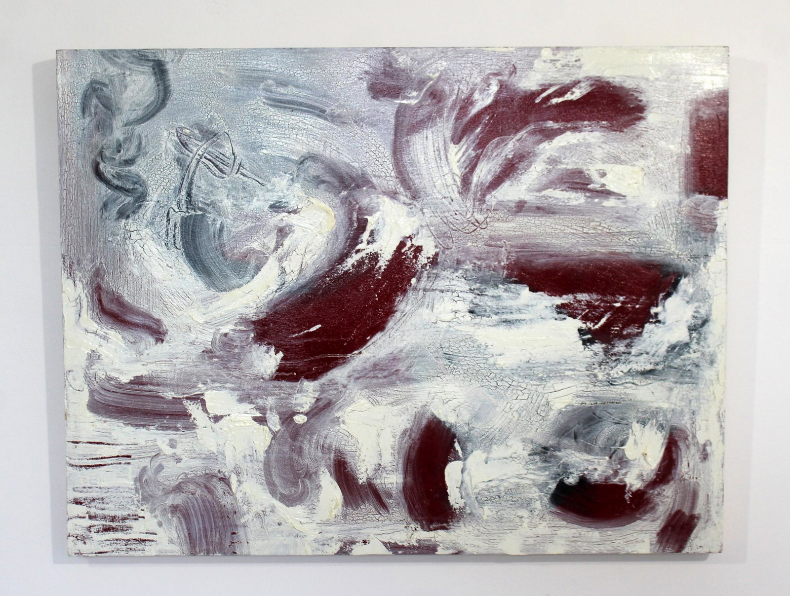 Deborah Friedman Oil on Wood Panel Painting Red 2000s: For your consideration is a beautiful, oil on wood panel, abstract painting, by Deborah Friedman. In excellent condition. The dimensions are 31" W x 24" H.