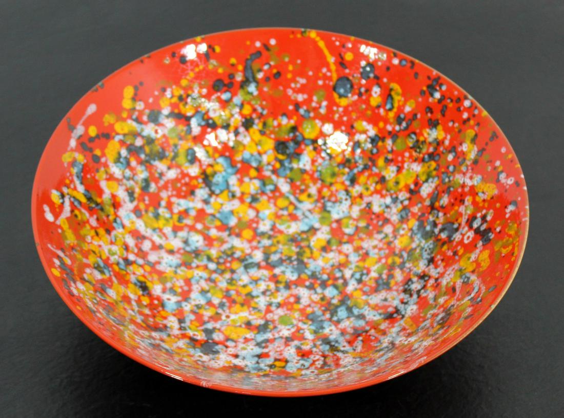 Silvano D'Orsi Pedestal Bowl 11.5" Dia x 4" H 2002: For your consideration is a vibrant, Silvano D'Orsi pedestal bowl, signed on the bottom. In excellent condition. 11.5" Dia x 4" H