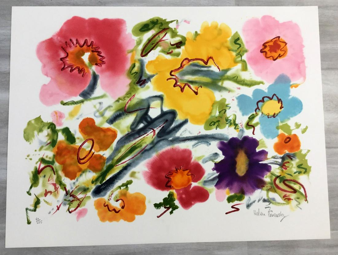 Cosmic Feeling Helen Covensky Hand-Signed Lithograph: For your consideration, is a hand-signed lithograph by artist Helen Covensky. Size is 22"x29" (unframed).