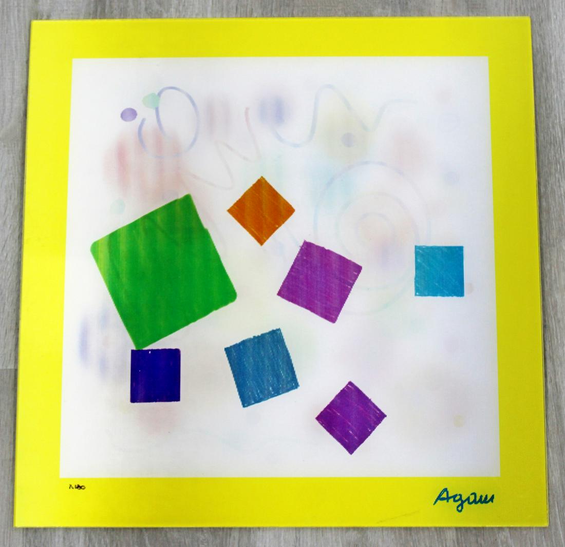 Infinity Hand-Signed Holograph/Lenticular Lenses: For your consideration, is a hand-signed Agamograph by Israeli artist Yaacov Agam, known as the father of the Kinetic Art Movement. Size is 12"x12" (unframed).