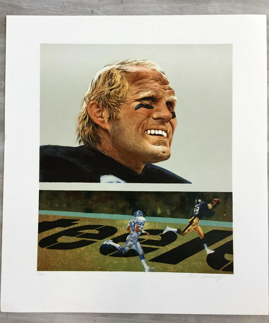 Super Bowl XIII/19 Merv Corning Hand-Signed Lithograph: For your consideration, is a hand-signed lithograph by arist Merv Corning. Size is 26"x23" (unframed).