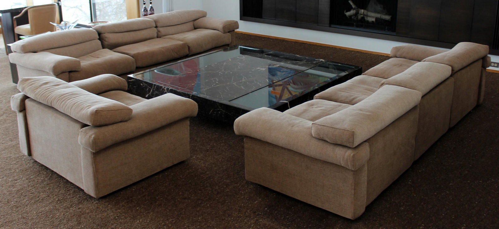Pair Sofas & Chair Set Tobia Scarpa B&B Italia Erasmo: For your consideration is a terrific and comfortable pair of sofas and matching chair, Erasmo by Tobia Scapra, made in Italy for B&B America. Moderate wear typical of age and use, can be used as is, b