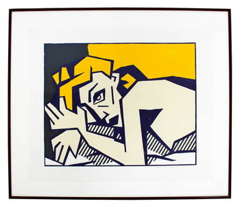 Reclining Nude Woodcut by Roy Lichtenstein 1980 42/50