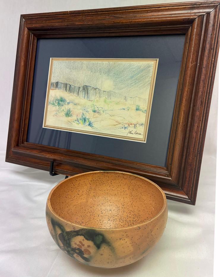 John Loree Ceramic Bowl & Graphite Sea Landscape (1 of 6)