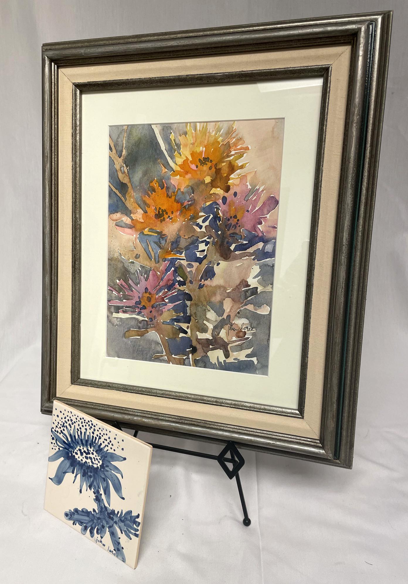 John Loree Ceramic Flower Tile & Flower Study (1 of 7)