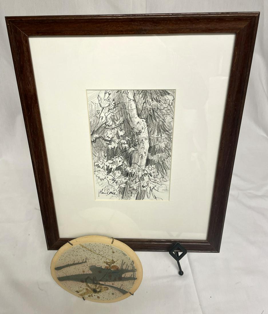 John Loree Abstract Ceramic Plate & Graphite Study (1 of 9)