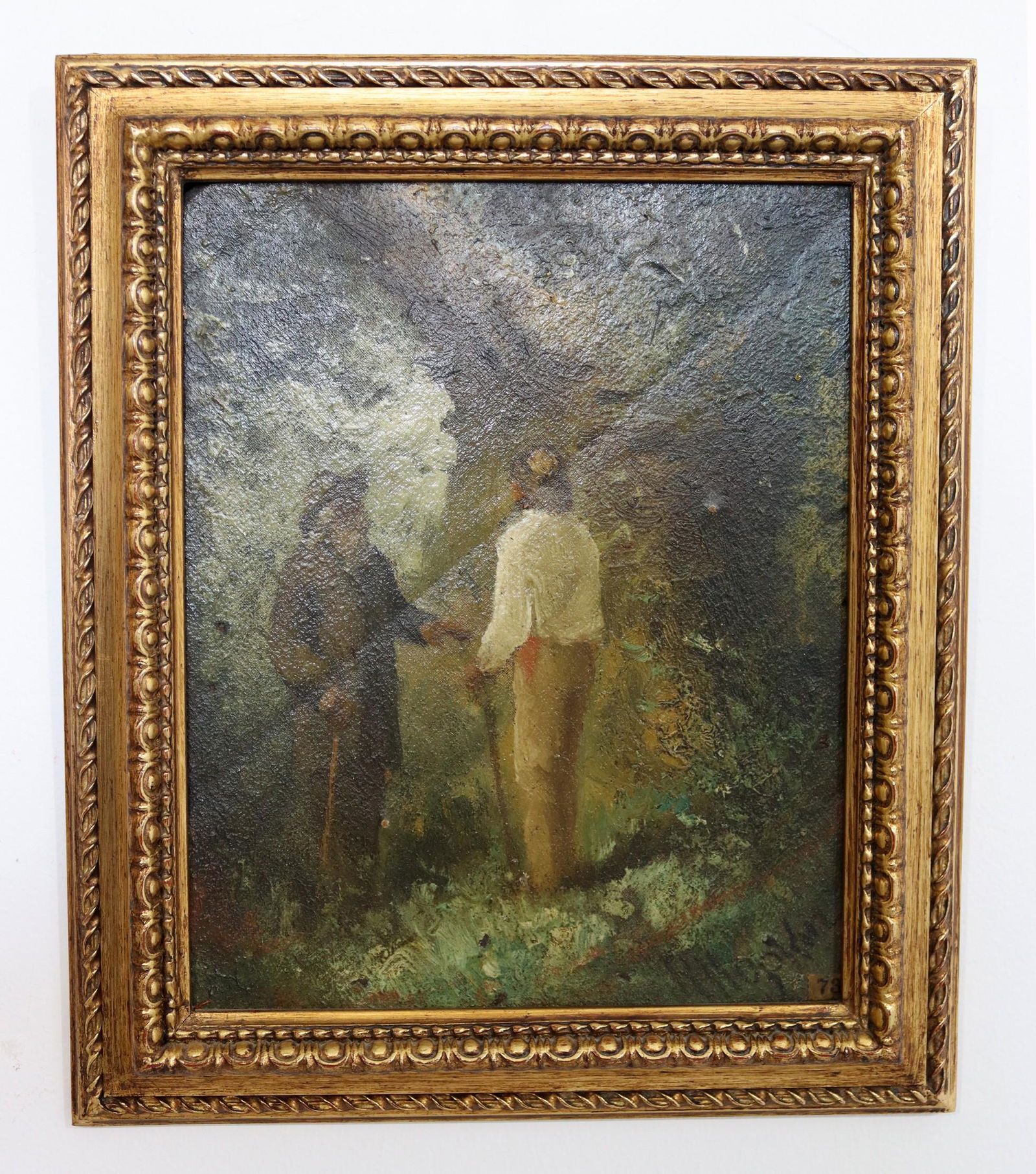 Robert Hopkin Untitled (Men Travelers) Oil Paintings (1 of 6)
