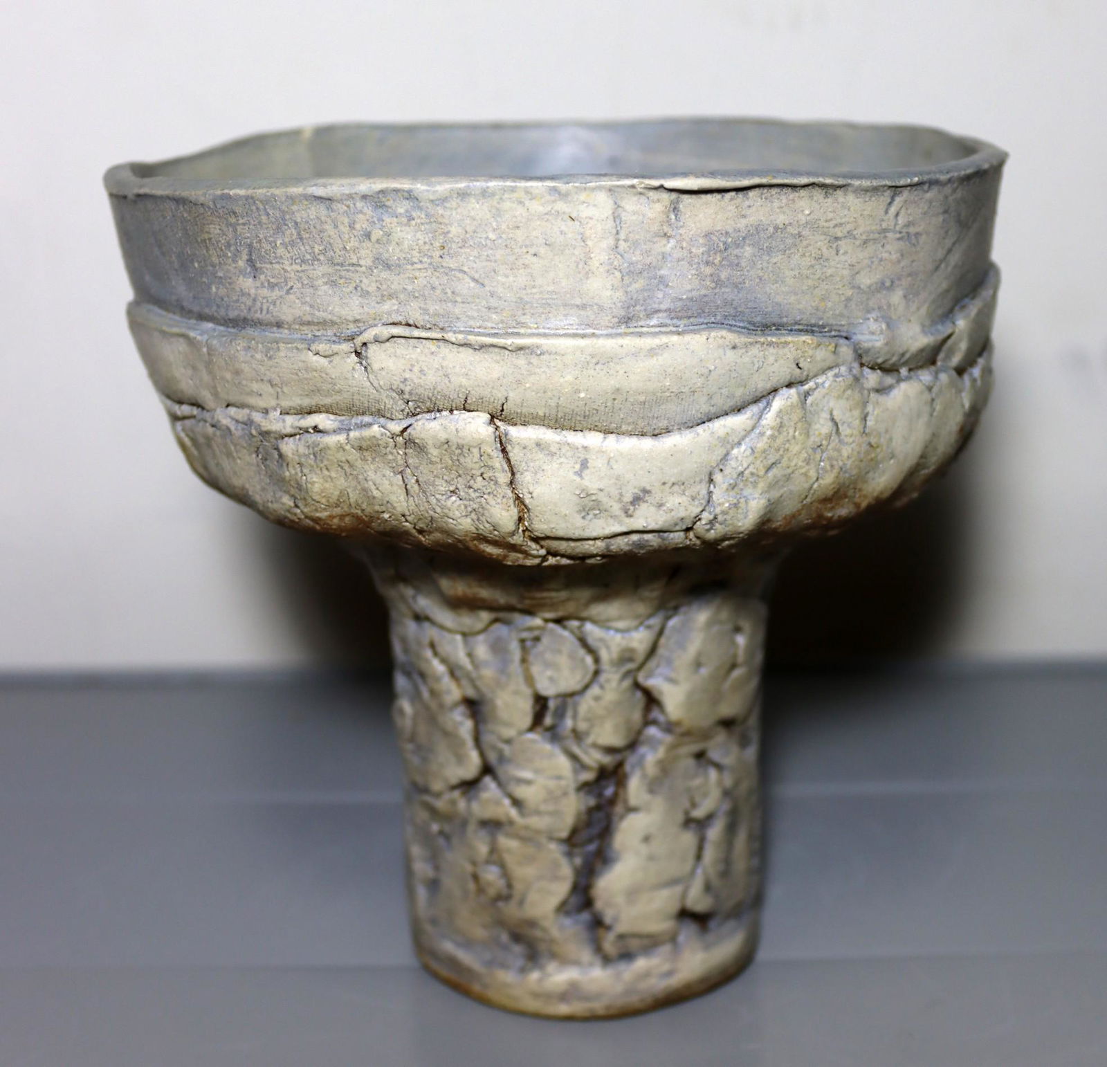 Mable Moss Mid Century Modern Ceramic Blue Vase (1 of 6)