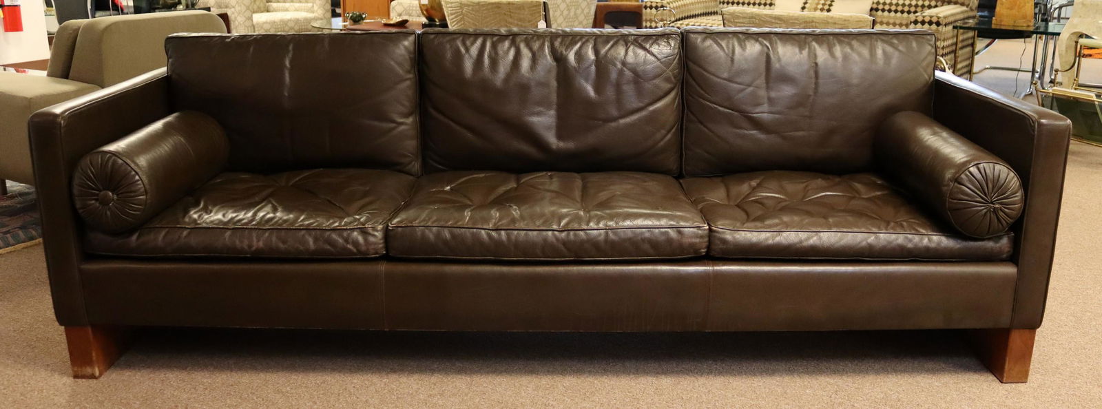 Mies Van Der Rohe for Knoll Leather Sofa Rare Vintage (1 of 15)