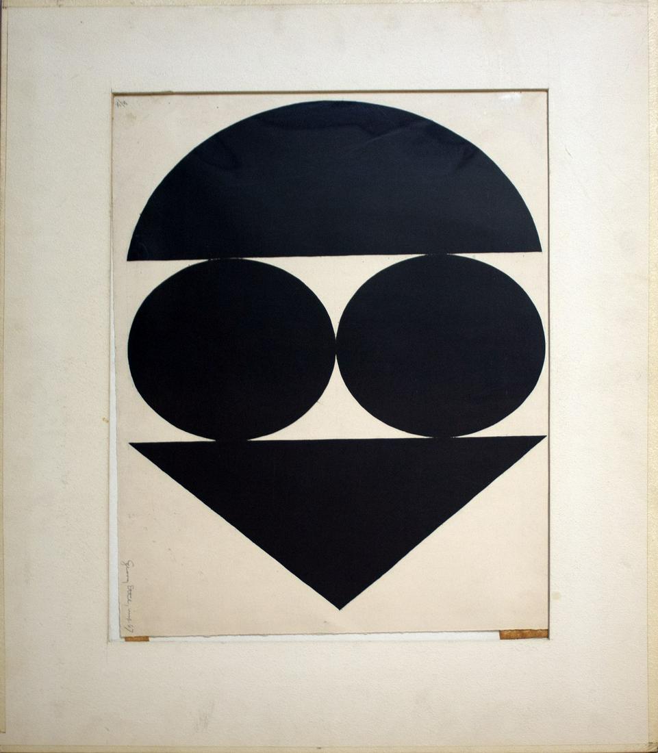 George Ette Black White Shapes Signed Serigraph (1 of 4)