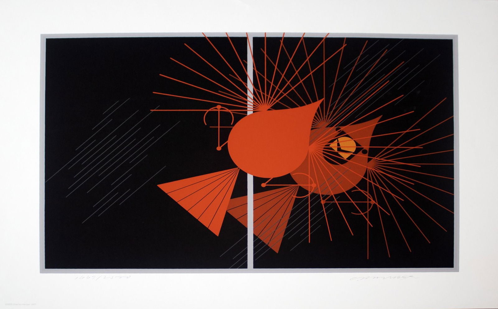 Charley Harper Seeing Red 1977 Signed Serigraph (1 of 5)