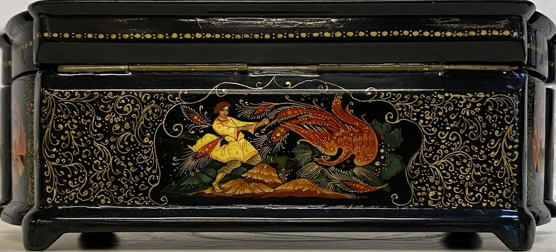 Vintage Russian Lacquer Decorative Box Table Sculpture (1 of 8)
