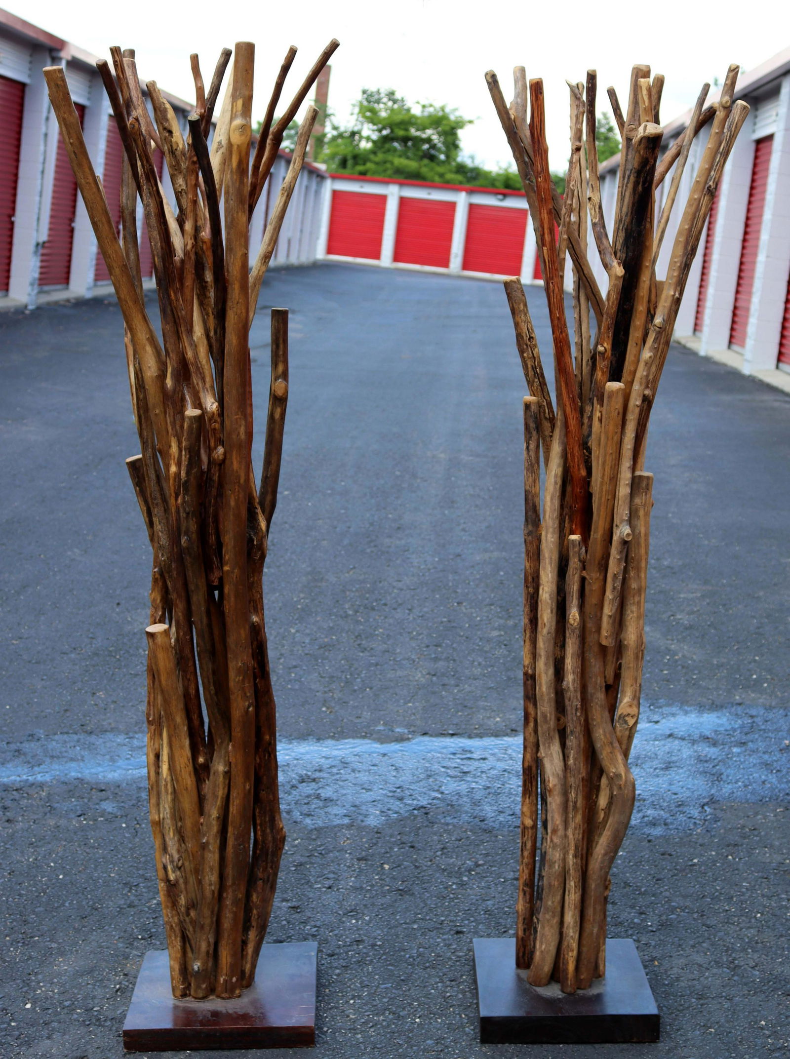 Pair of Tall Sculptural Wood Tree Branch Floor (1 of 8)