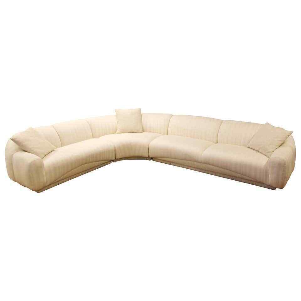Modern Sculptural Serpentine Sofa Sectional Kagan Style (1 of 11)