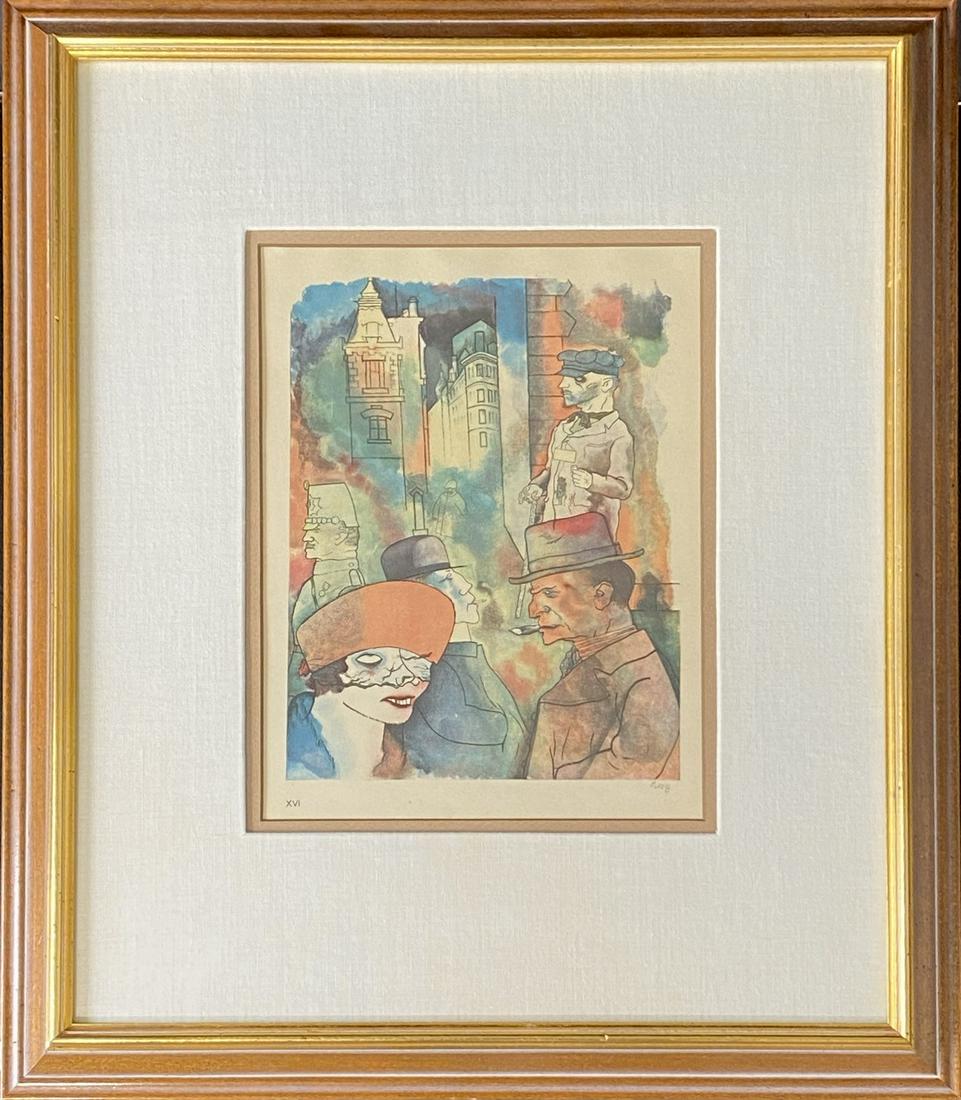 George Grosz People in the City Signed Lithograph (1 of 5)