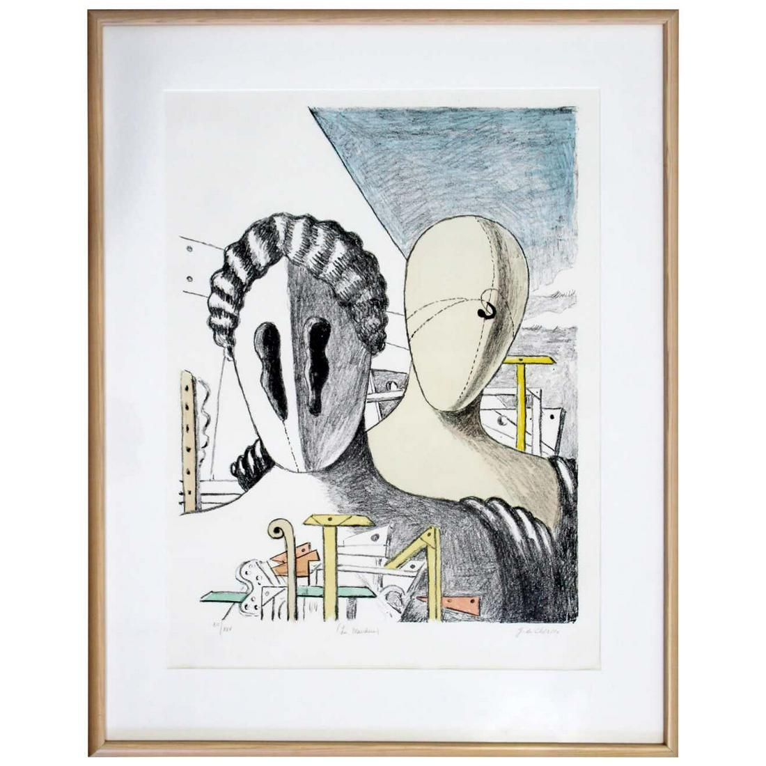 Giorgio De Chirico Signed Le Maschere Signed Lithograph (1 of 6)