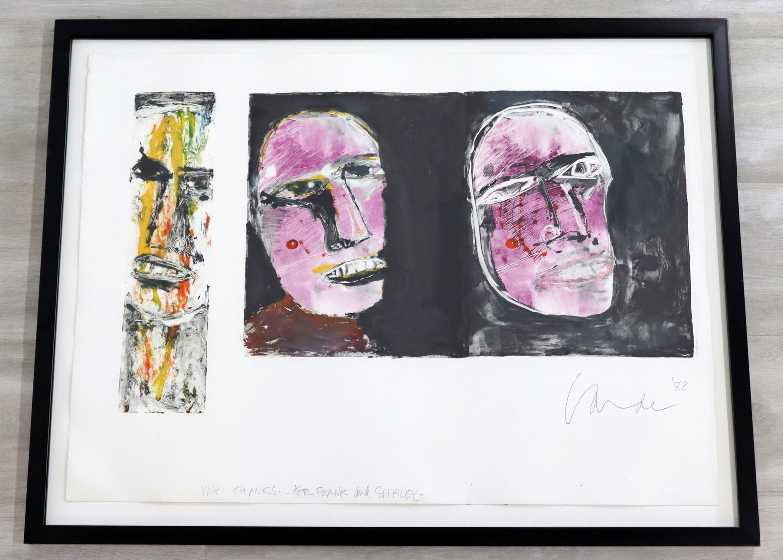 Harold Garde Pair of Portraits 1988 Mixed Media (1 of 6)