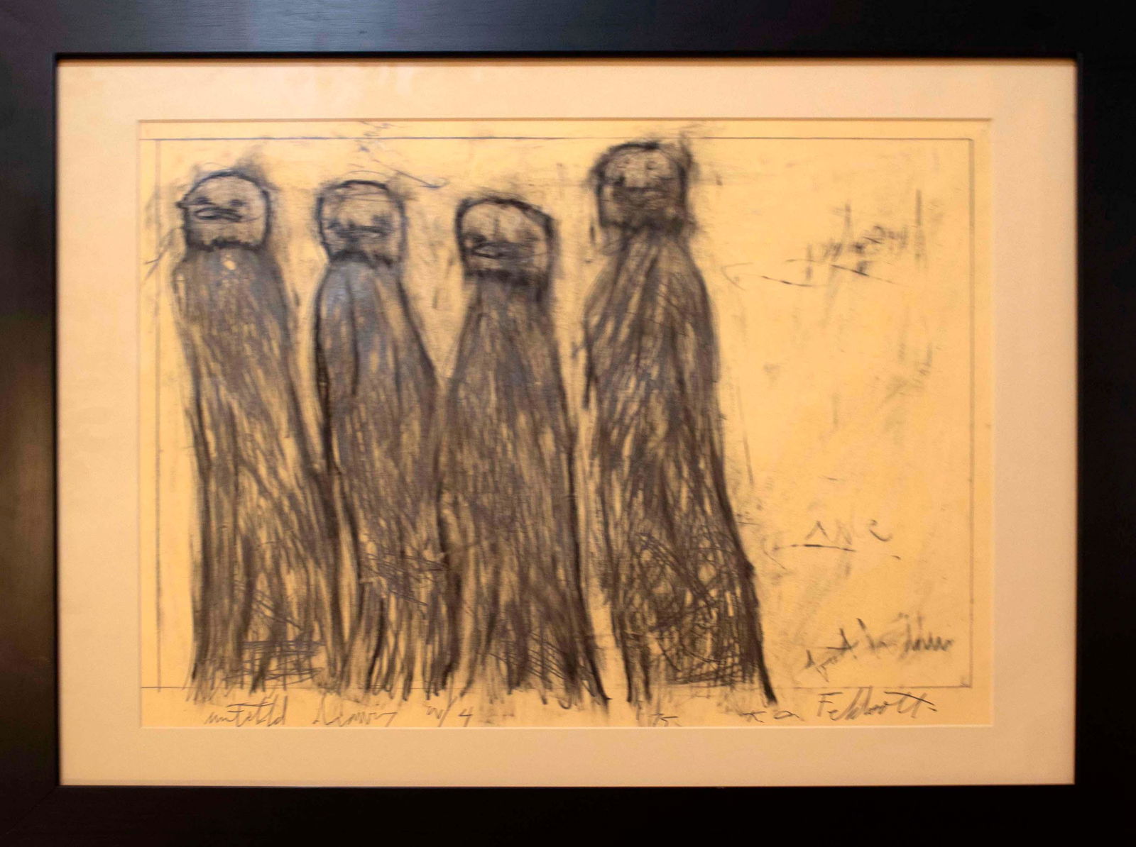 Yisrael Feldsott Expressive Figures Signed Mixed Media (1 of 7)