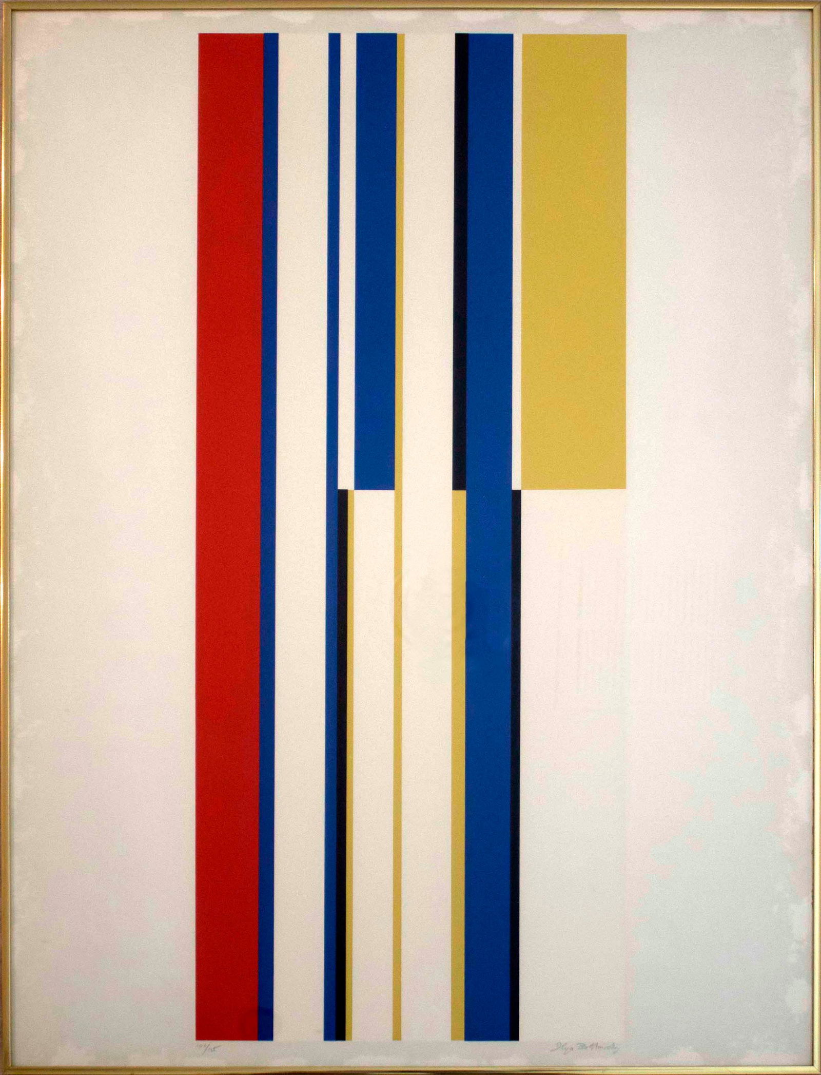 Ilya Bolotowsky Vertical Lines Signed Serigraph 106/125 (1 of 6)