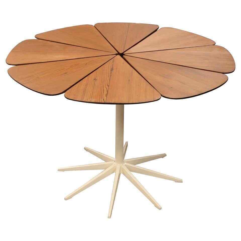Mid Century Modern Richard Schultz Rare Redwood Petal Dinette Dining Patio Table (1 of 8)