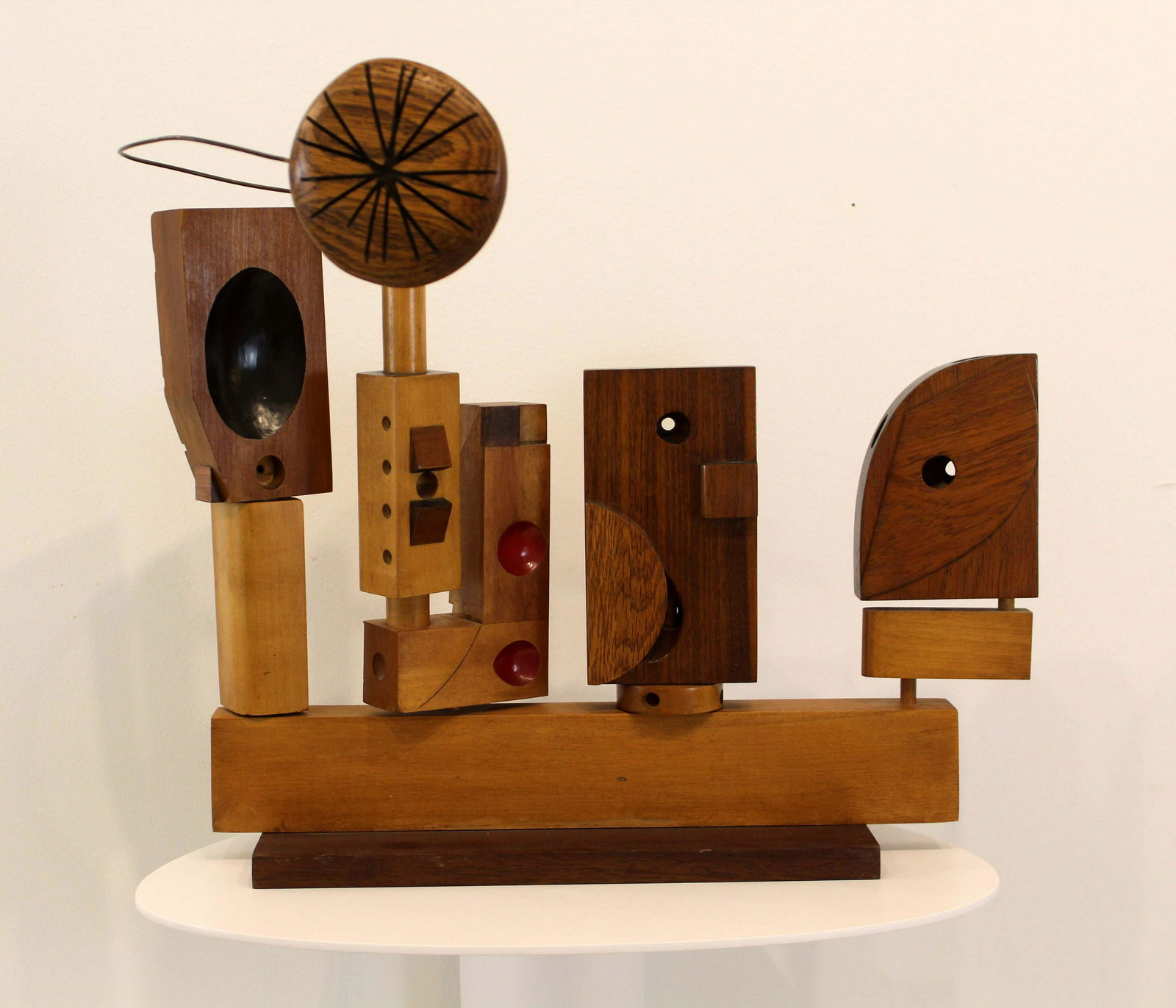 James Nani Mid Century Modern Cityscape Wood Sculpture 1960s (1 of 11)
