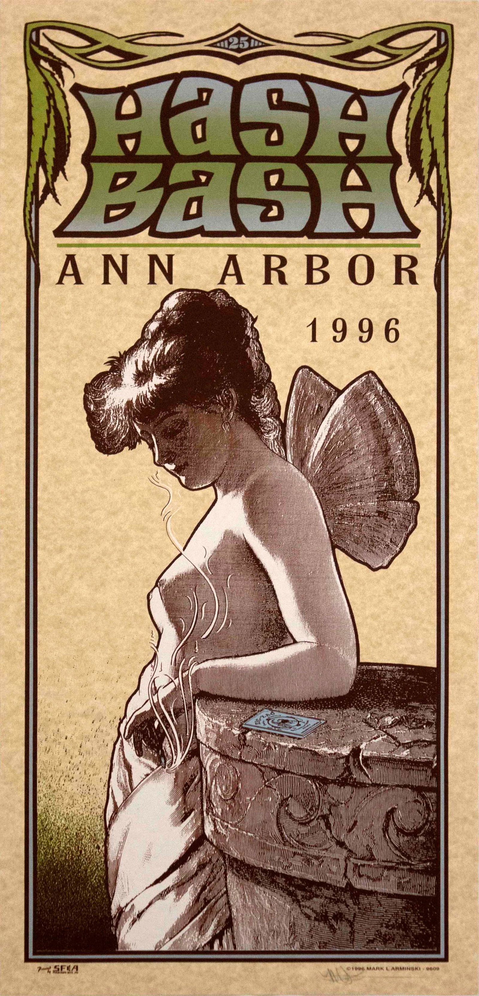 25th Annual Hash Bash Ann Arbor 1996 Poster Signed (1 of 8)