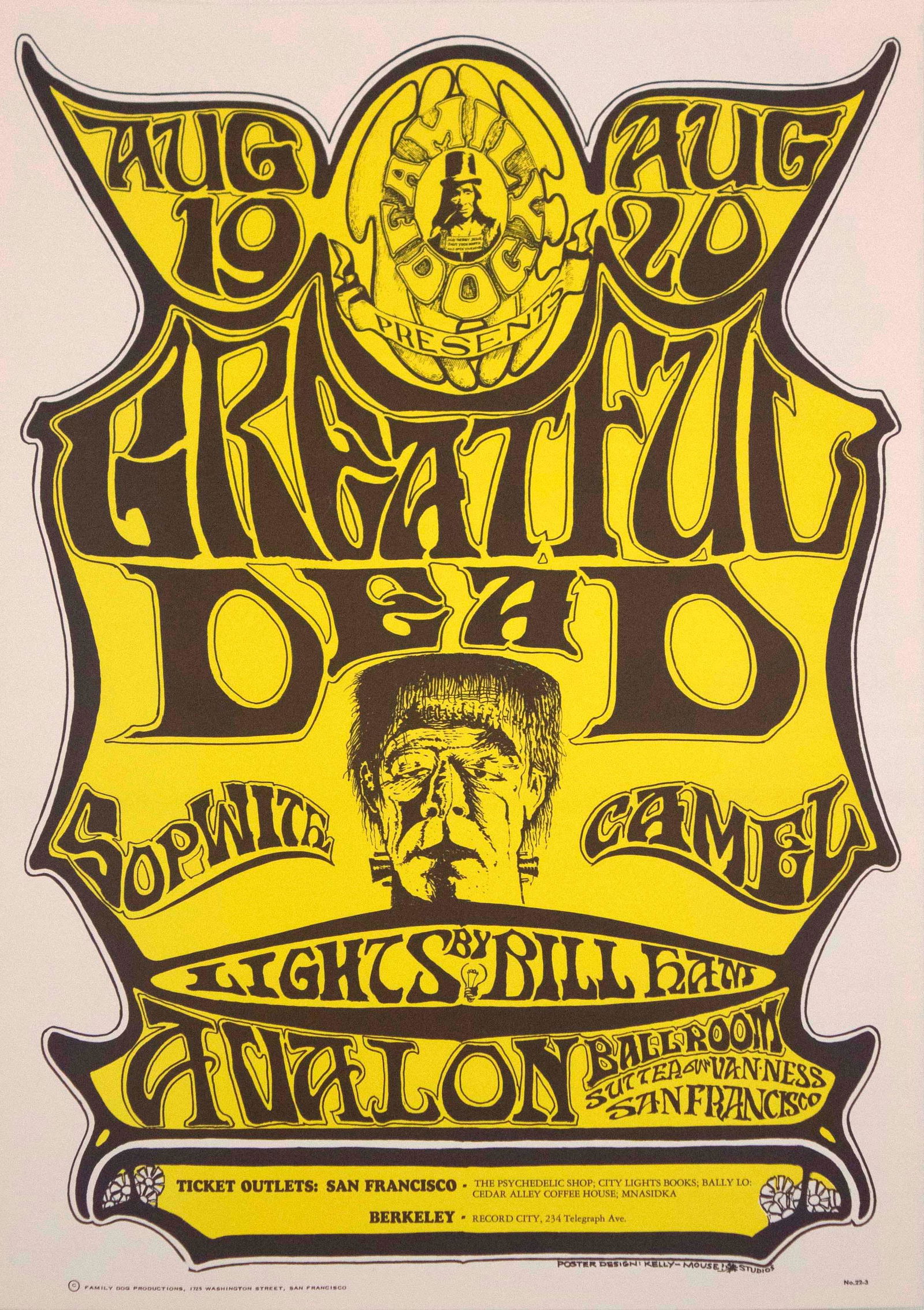 Grateful Dead Frankenstein FD 22-03 Avalon Ballroom 1966 Concert Poster (1 of 7)