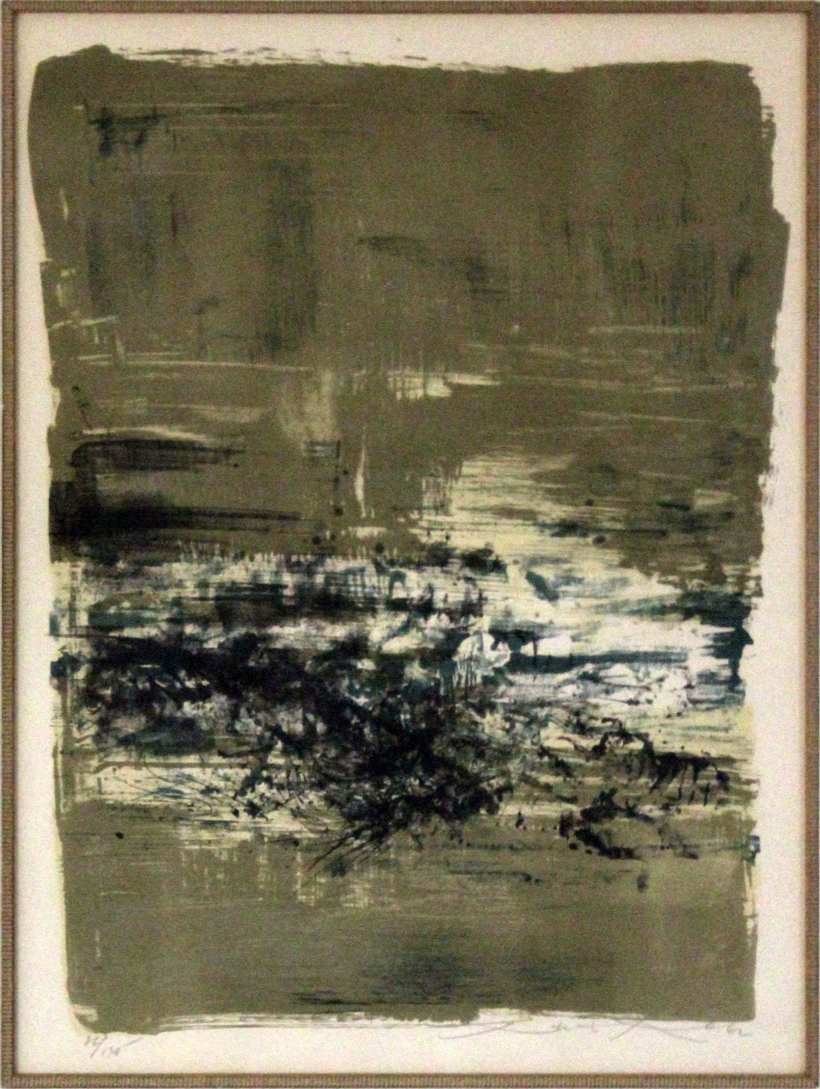 Zao Wou-Ki LX Signed Lithograph 1962 Framed (1 of 9)