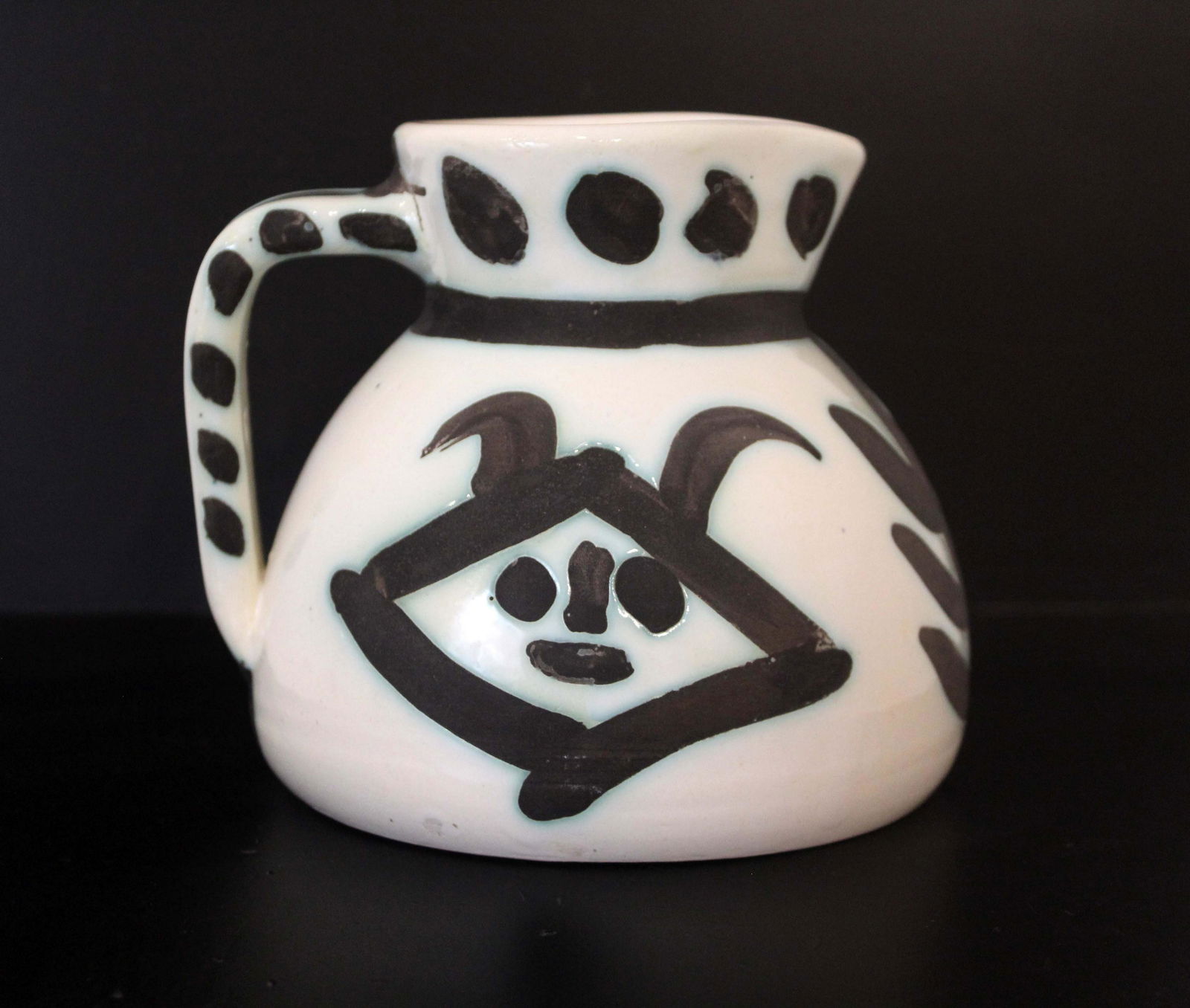 Pablo Picasso Tetes Ramie 368 Madoura Ceramic Pitcher Modern Pottery 1956 (1 of 10)