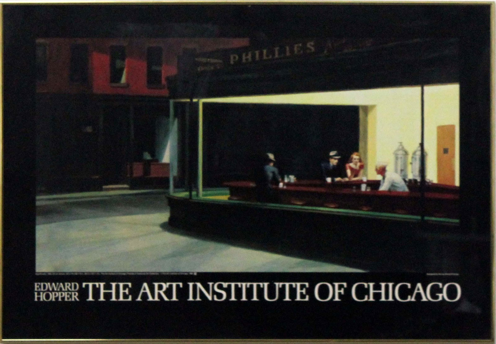 Edward Hopper Nighthawks The Art Institute of Chicago Vintage Exhibition Poster 1982 (1 of 5)