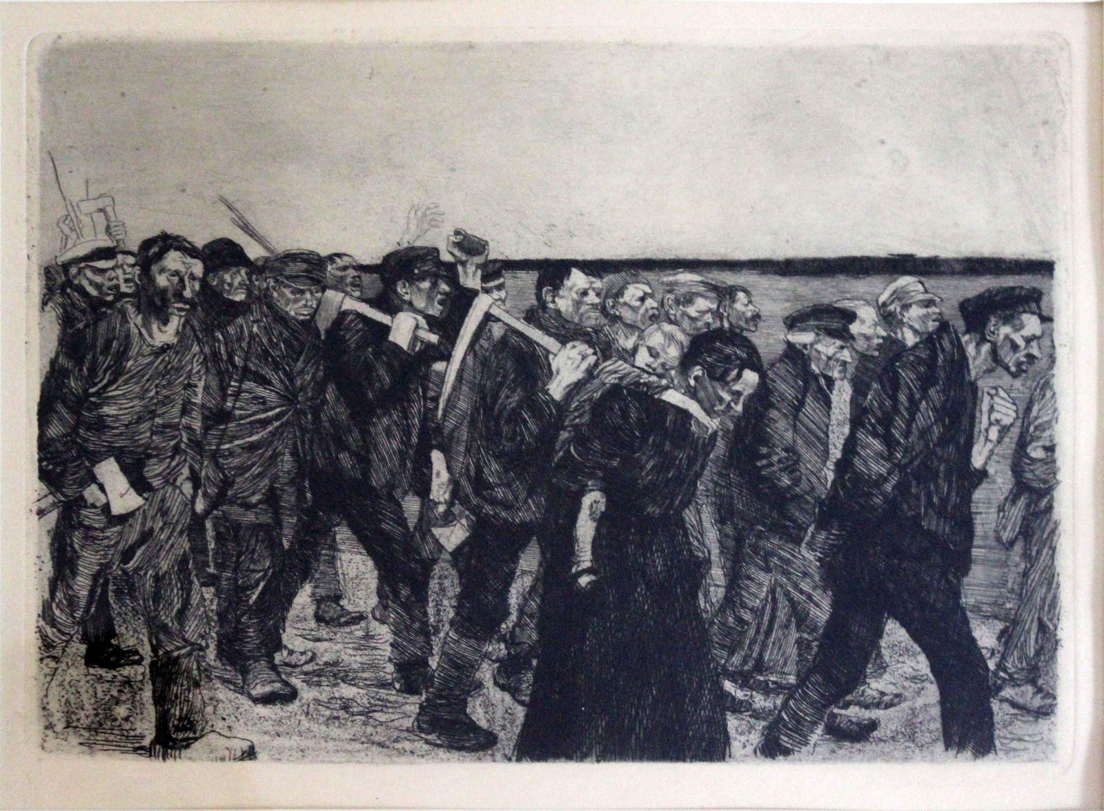 Kathe Kollwitz March of the Weaves (Ein Weberaufstand) Etching Framed (1 of 9)