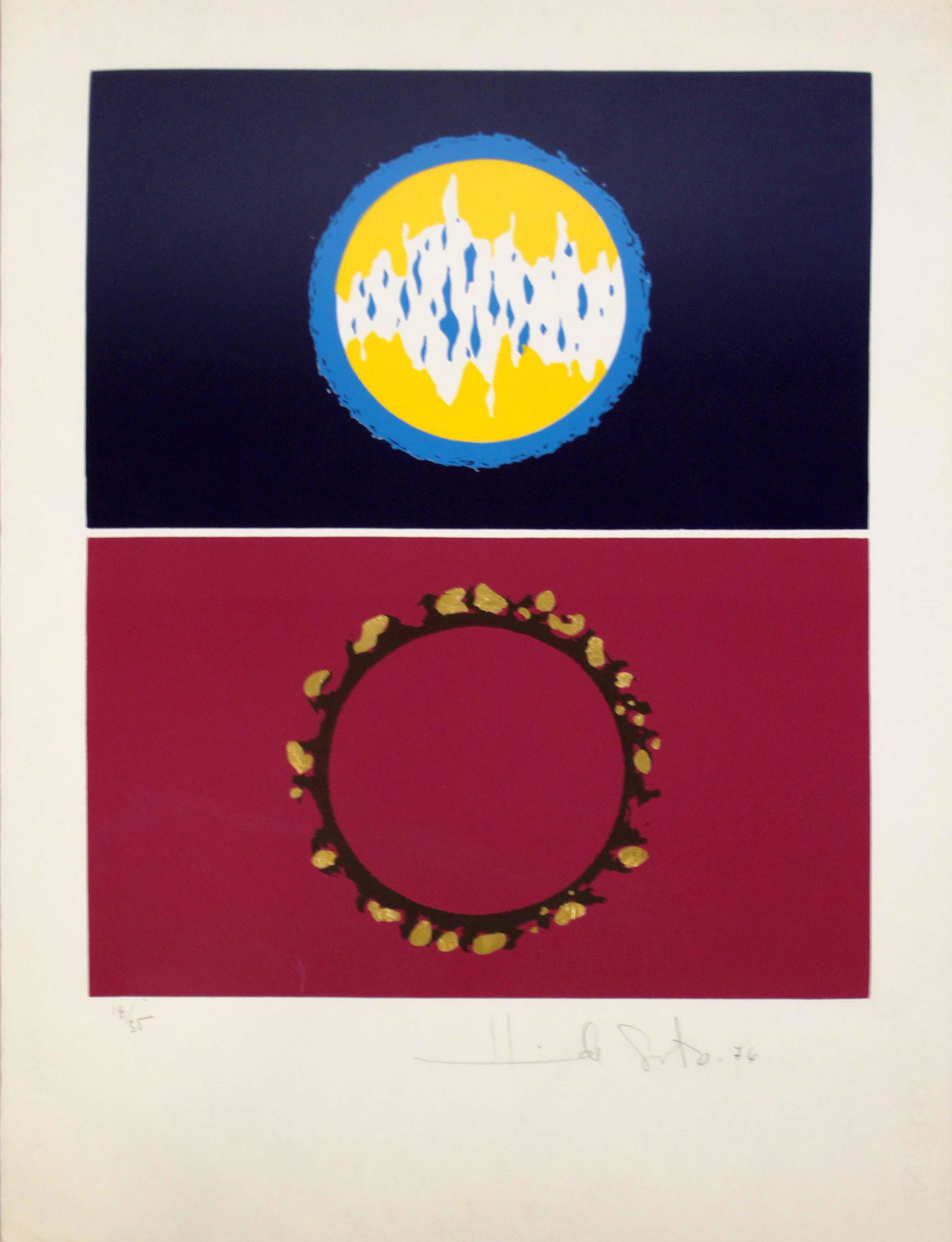 Hugo de Soto Untitled Signed Modern Geometric Screenprint 18/35 Unframed 1960s (1 of 8)