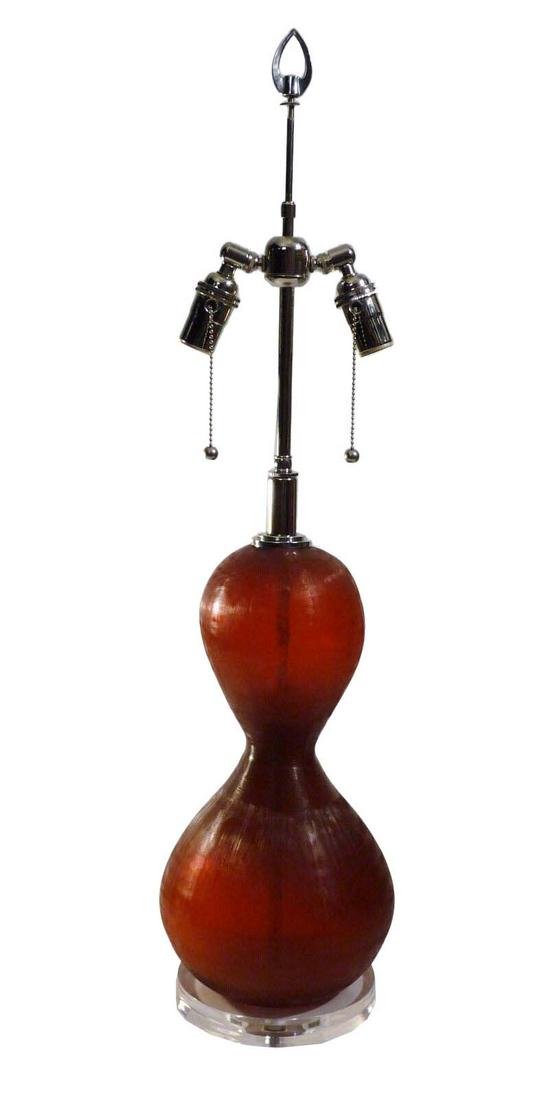 Italian Art Glass & Lucite Table Lamp (1 of 9)