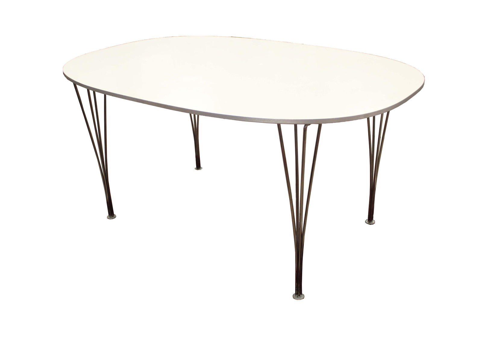 Ellipse Dining Table White Laminate by Piet Hein for Fritz Hansen (1 of 8)