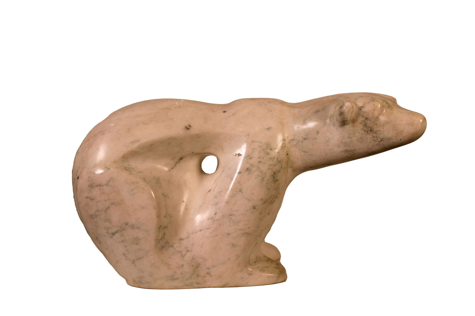 Jerry Jonathan Great Land of Snow and Ice Marble Polar Bear 70/90 Inuit Sculpture (1 of 12)