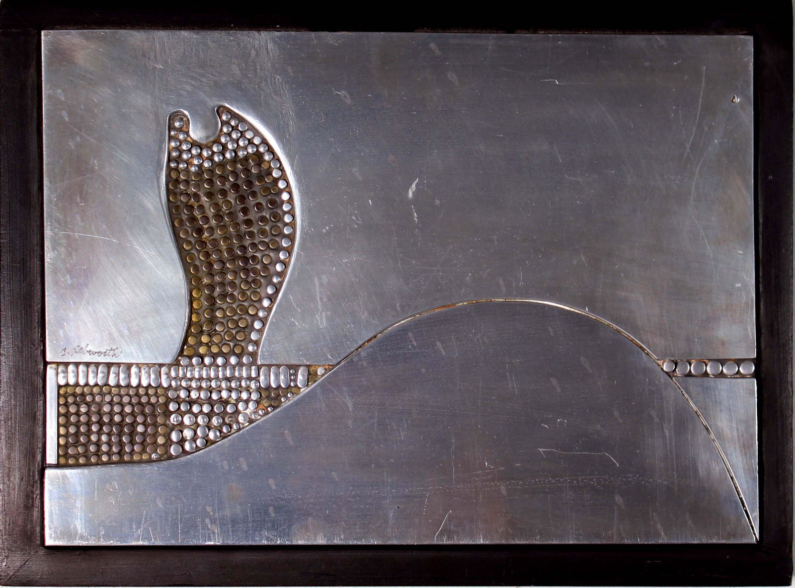 Charles Pebworth Texas Landscape Big Bend Signed Contemporary Metal Relief Wall Sculpture (1 of 10)