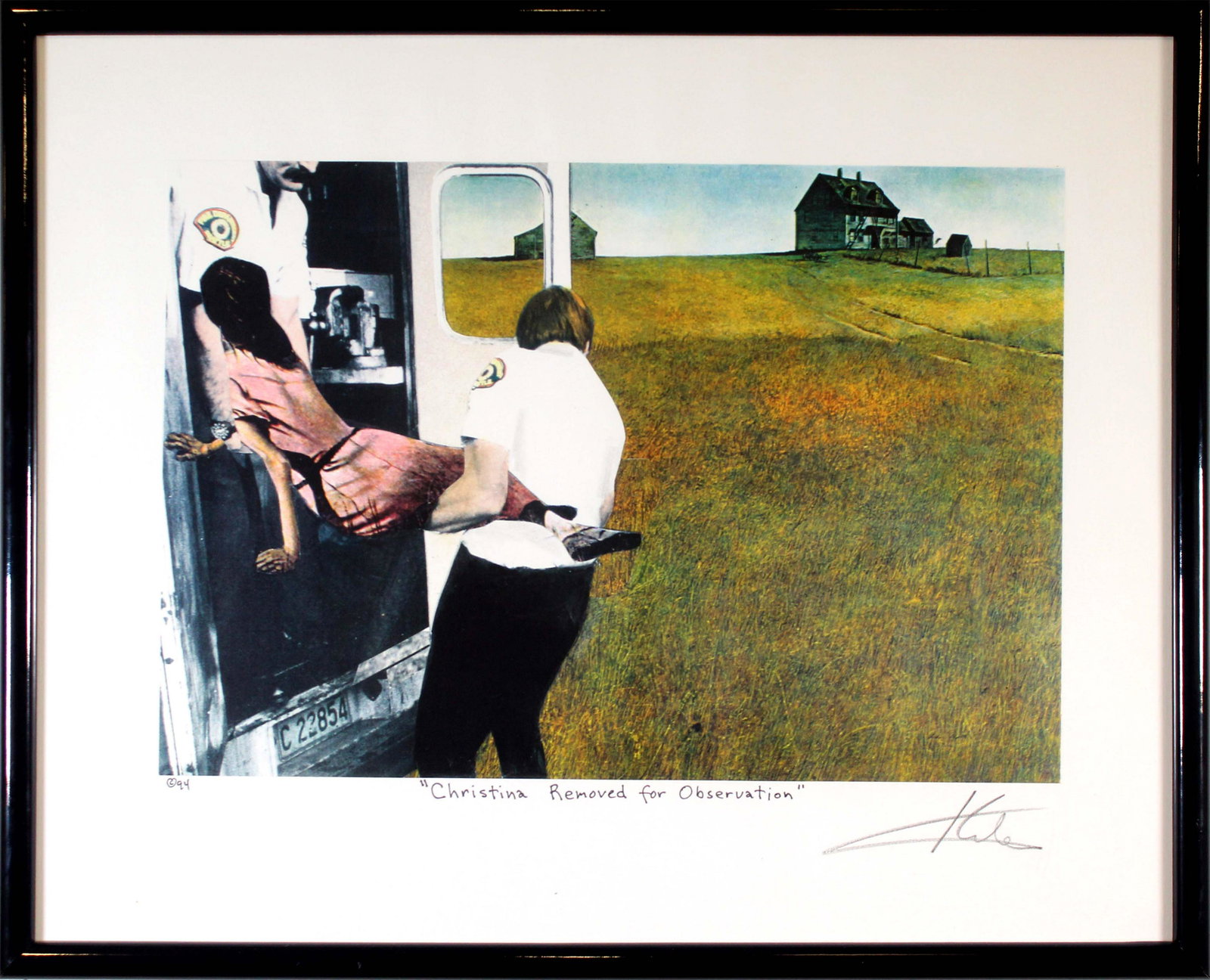 Barry Kite Christina Removed for Observation 1995 Signed Collage Print Framed (1 of 12)
