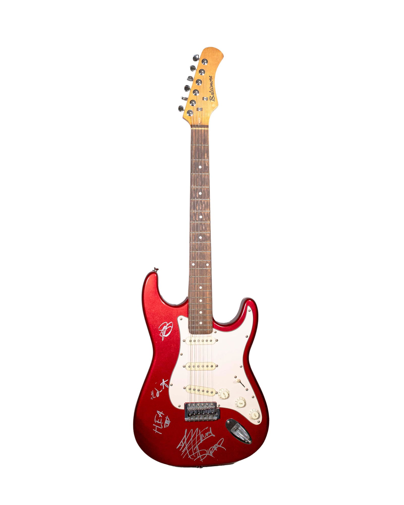 Signed Red Baltimore Electric Guitar Red Hot Chili Peppers (1 of 10)
