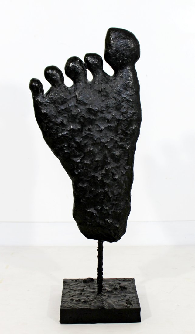 Donald Baechler Contemporary Modern Large Bronze Foot Table Sculpture (1 of 9)