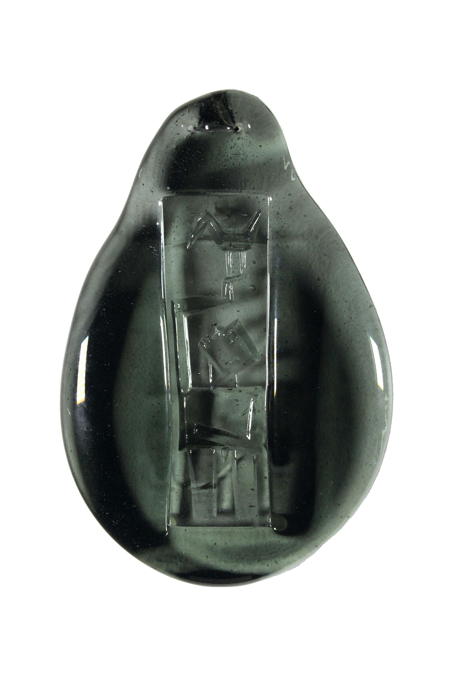 Erik Hoglund Midcentury Modern Grey Glass People Sculpture Sweden 1960s (1 of 8)