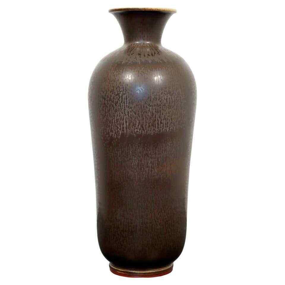 Berndt Friberg Signed Gray Hare Glaze 1960s Mid Century Modern Ceramic Vase (1 of 6)