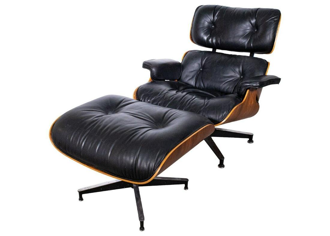 Charles & Ray Eames Herman Miller Rosewood Lounge Chair & Ottoman 1986 Mid Century Modern (1 of 19)