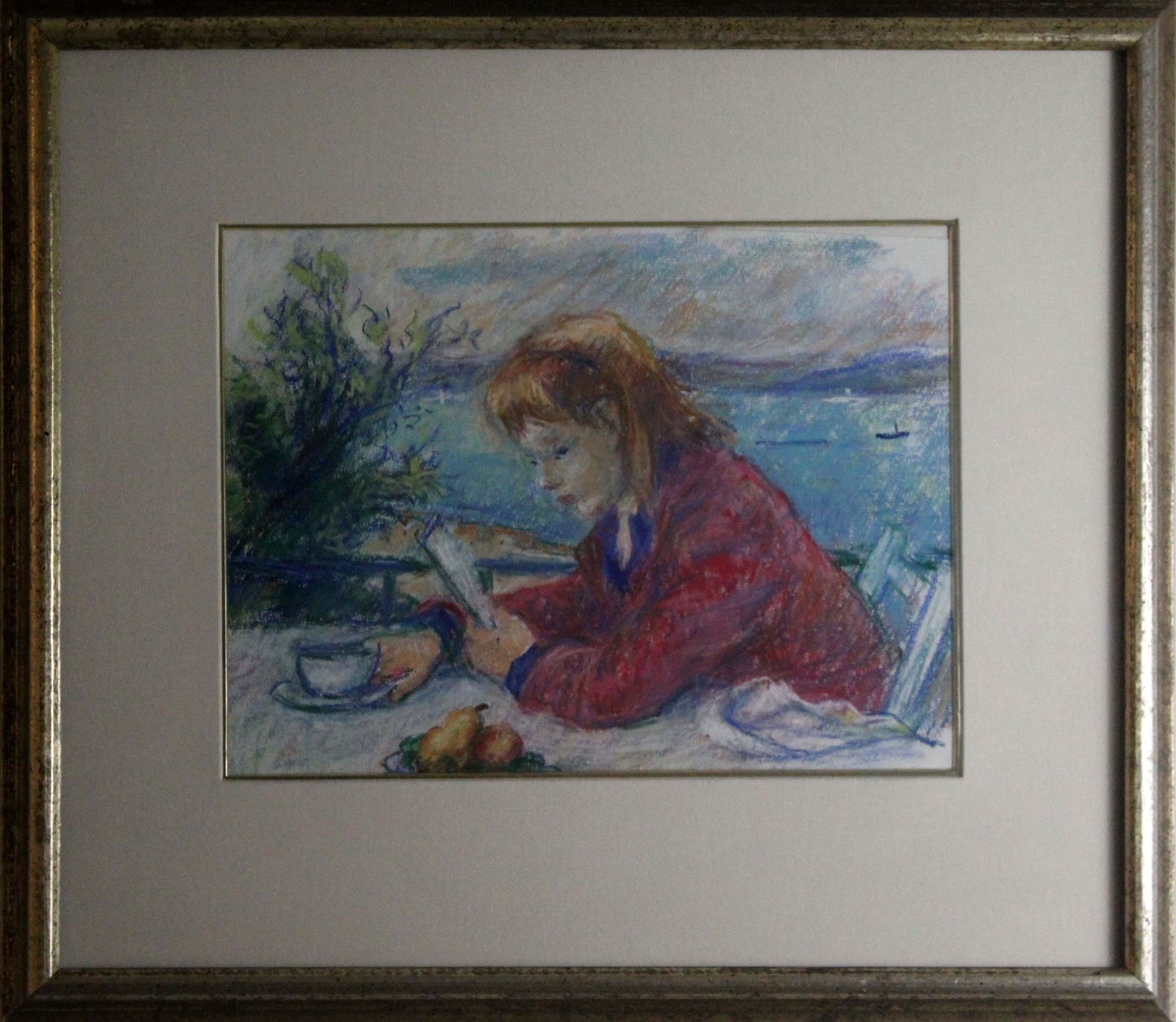 Robert Philipp The Letter Pastel on Paper Modern Impressionism Framed (1 of 9)